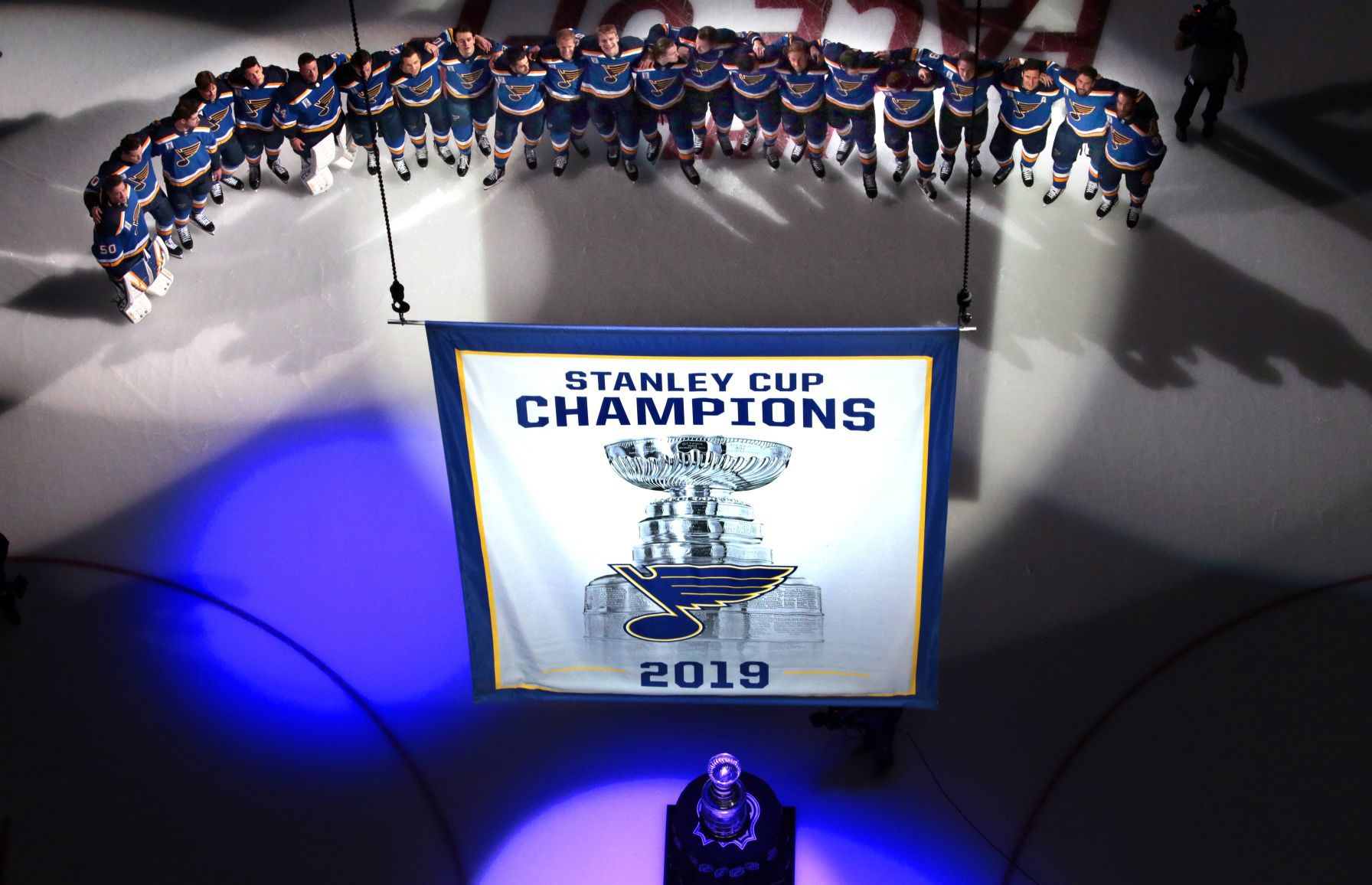 Banner raised, Stanley Cup comes home